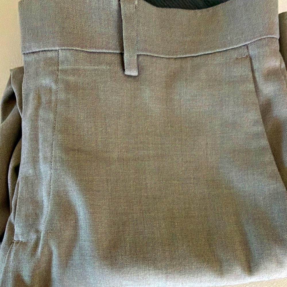 Reaction Kenneth Cole Dress Pants Men 32x29 Gray Twill Slim Straight Stretch
